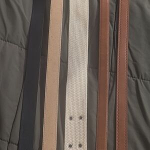 Elegant Women's Belt Collection - Black, Tan, Cream